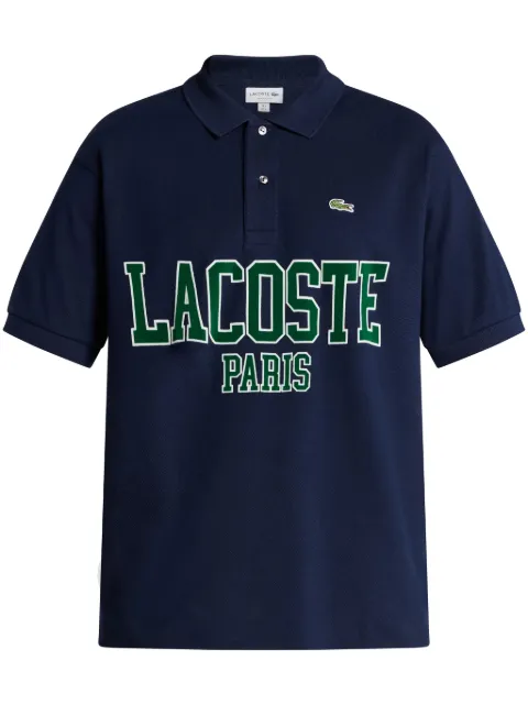 Lacoste logo-appliqué polo shirt Blue PH7419