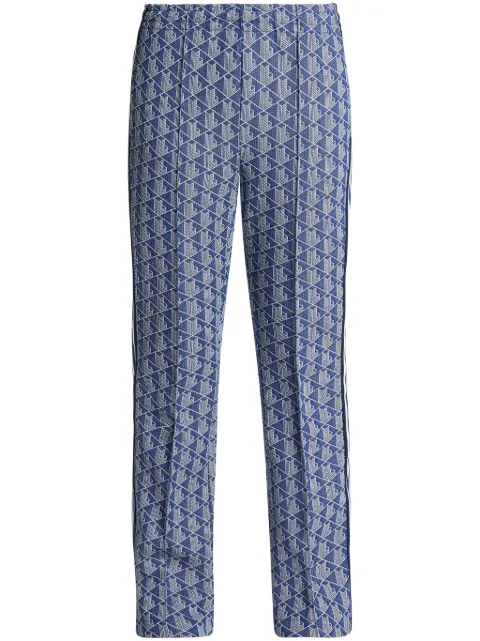 Lacoste monogram-pattern track pants Blue XF9313