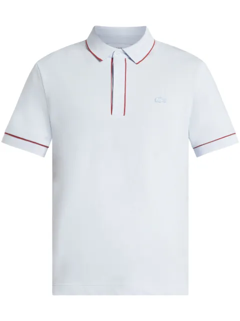 Lacoste logo-embroidered contrast-trim polo shirt Blue PH8184