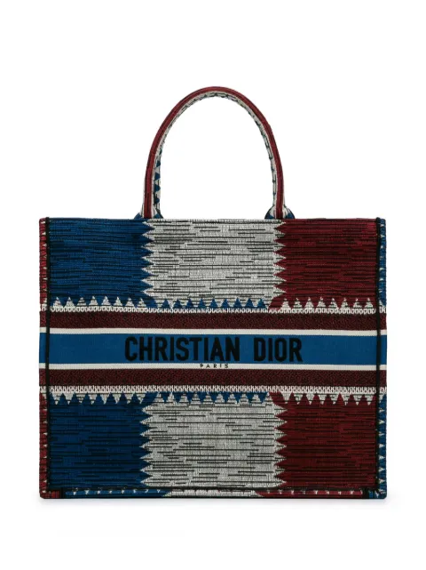 Christian Dior Pre-Owned 2019 large French Flag Book tote bag Blue PTOTL1B9KWVVD5KI