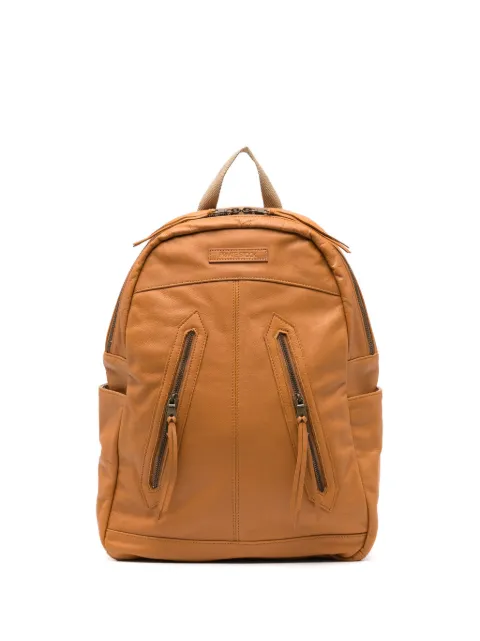Private Stock logo-appliqu� leather backpack Brown PS02ACA01B