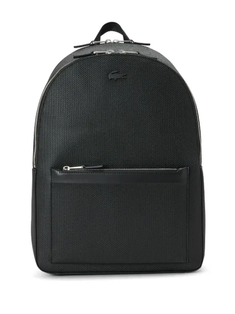 Lacoste Chantaco logo-embossed leather backpack Black NH3269CE