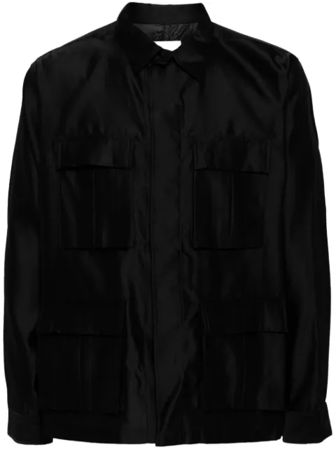 Toga long-sleeves satin shirt Black TV32FC318