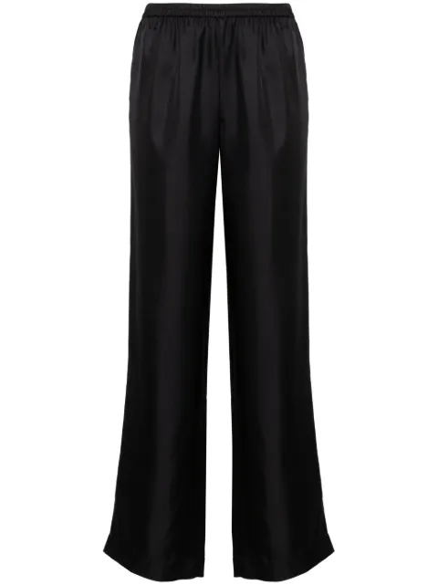 LouLou de Saison Alera wide-leg silk trousers Black ALERA