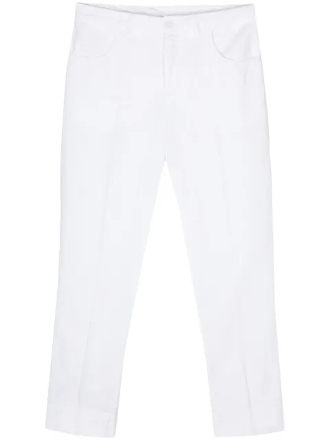 ASPESI pressed-crease tapered trousers White S4G0159G208