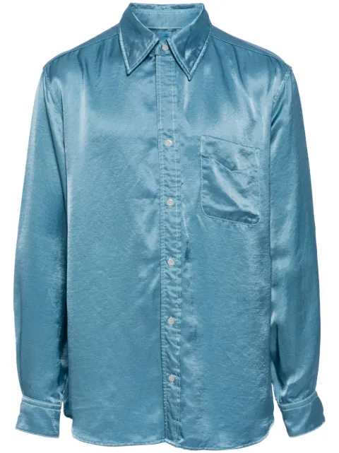 Toga long-sleeved satin shirt Blue TV32FJ310