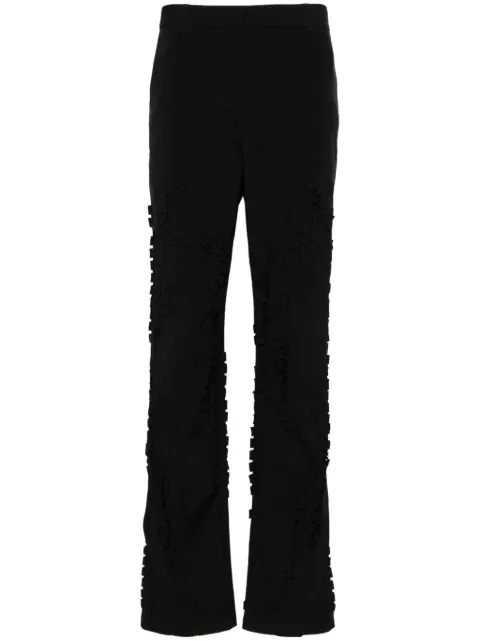 HELIOT EMIL Morphogens mid-rise straight-leg trousers Black PRESS24M10142