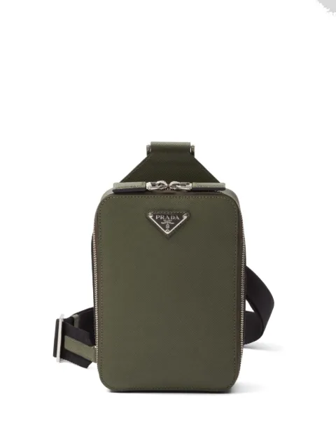 Prada Brique leather shoulder bag Green 2VZ106VOOO9Z2