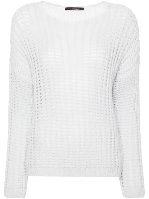 Incentive! Cashmere open-knit cashmere jumper Blue CALA01PPI