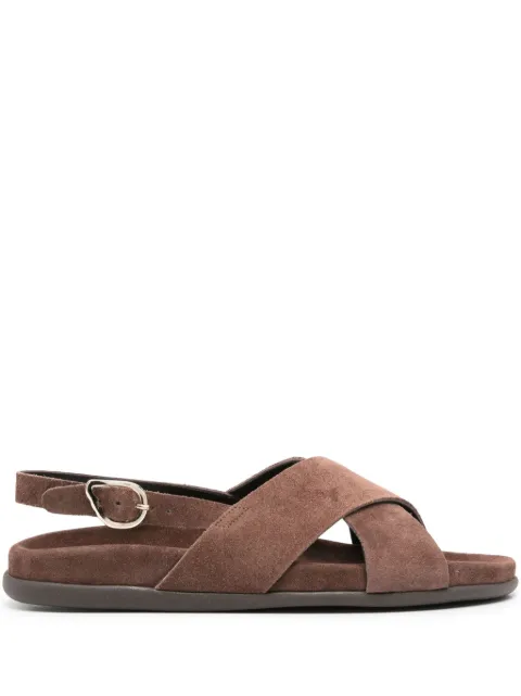 Ancient Greek Sandals Ikesia Crosta leather sandals Brown IKESIACROSTA