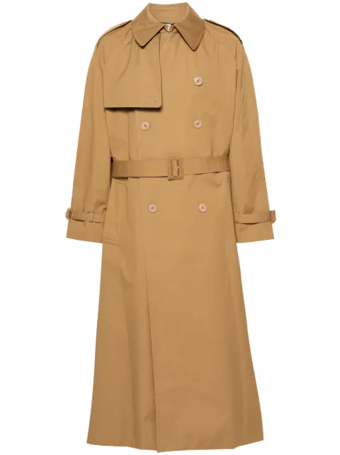 VETEMENTS double-breasted trench coat Neutrals UE64CO800C