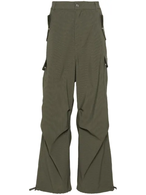 RHUDE pinstripe straight-leg cargo pants Green RHPS24PA12320372