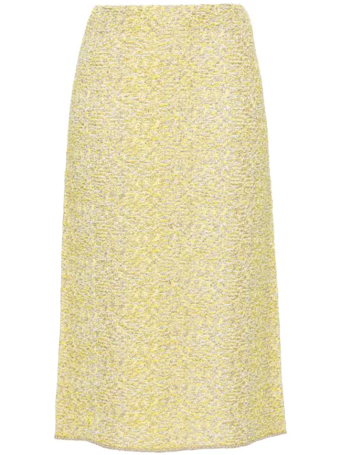 Fabiana Filippi straight tweed midi skirt Yellow GND274F672H4890000