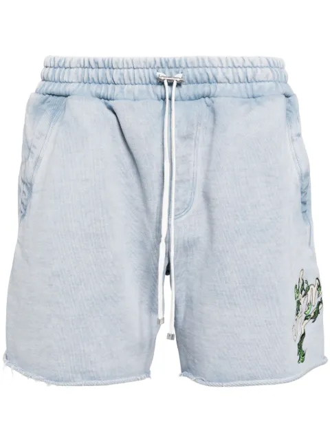 AMIRI Filigree cotton track shorts Blue AMJYSS1008