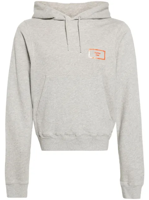 Martine Rose logo-appliqué cotton hoodie Grey CMRSS24625A
