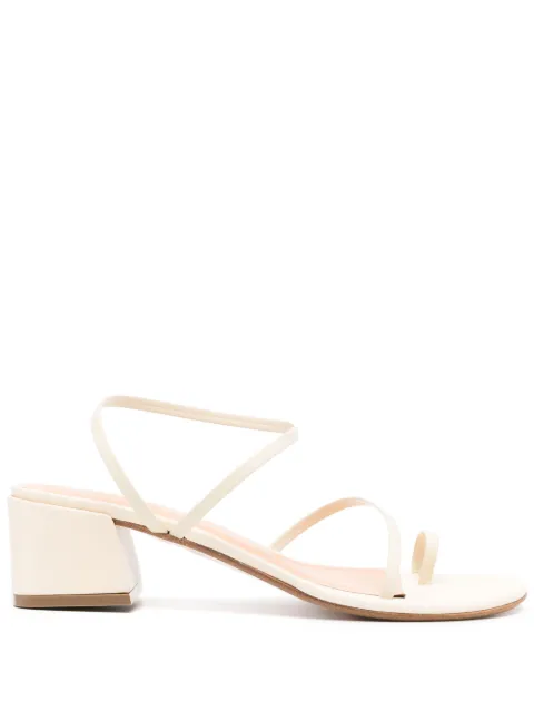 Ancient Greek Sandals Chora 50mm leather sandals Neutrals CHORABLOCKHEEL