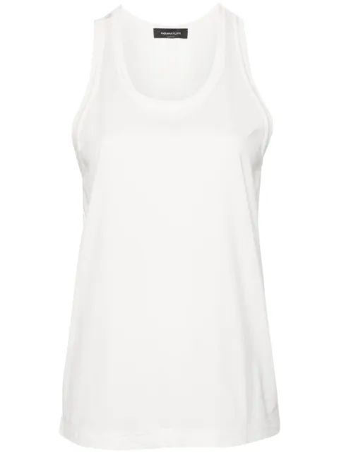 Fabiana Filippi panelled cotton tank top White JED274F444H4610000