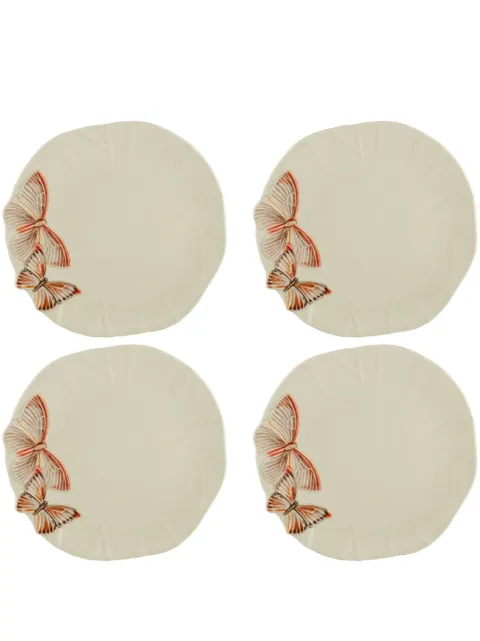 Bordallo Pinheiro Cloudy Butterflies dinner plates (set of four) Neutrals 65031315