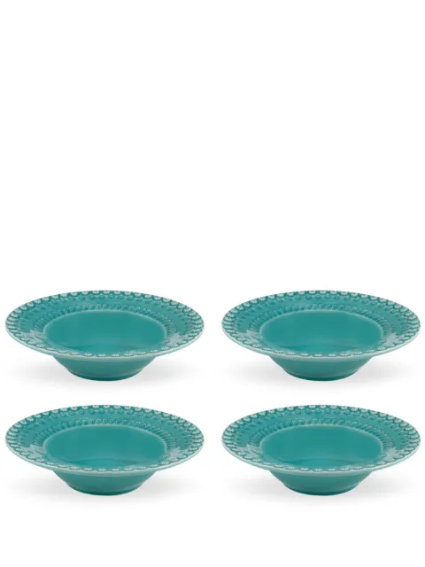 Bordallo Pinheiro Fantasia ceramic soup plates (set of four) Blue 65031375