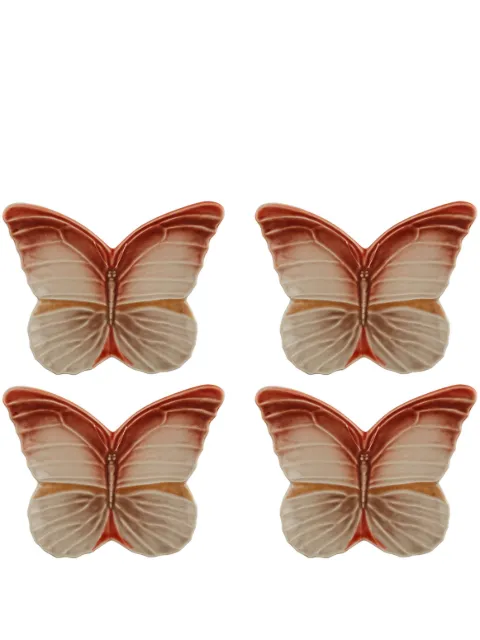 Bordallo Pinheiro Cloudy Butterflies dessert plates (set of four) Neutrals 65031313
