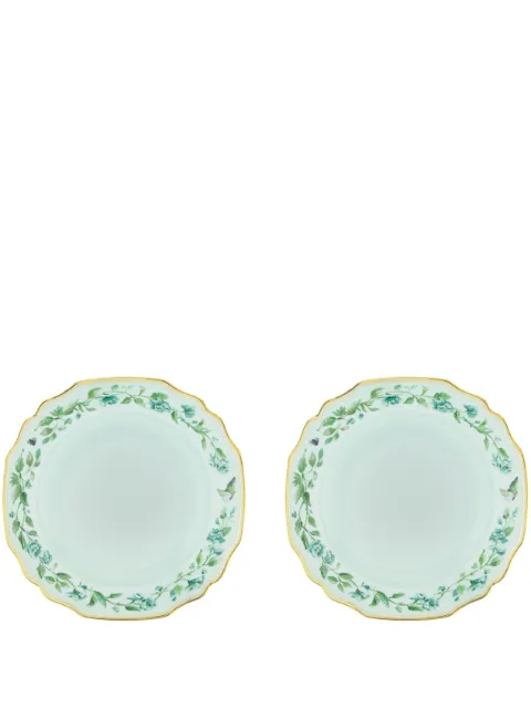 AQUAZZURA CASA Secret Garden soup plates (set of two) Green SGASOPX2PCNKGRU00
