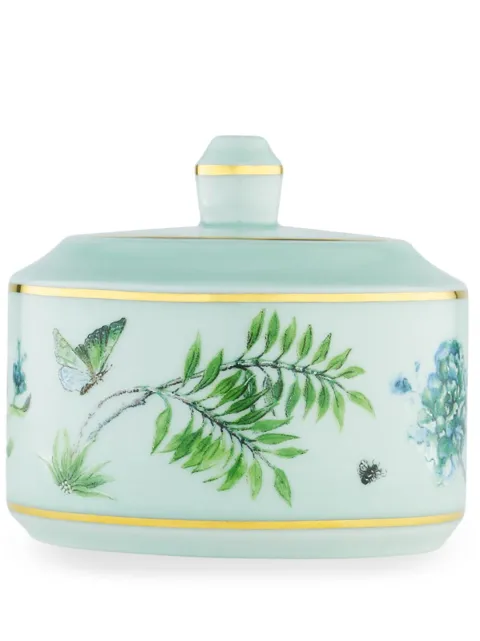 AQUAZZURA CASA Secret Garden porcelain sugar bowl (29cl) Green SGASUB29PCNKGRU00