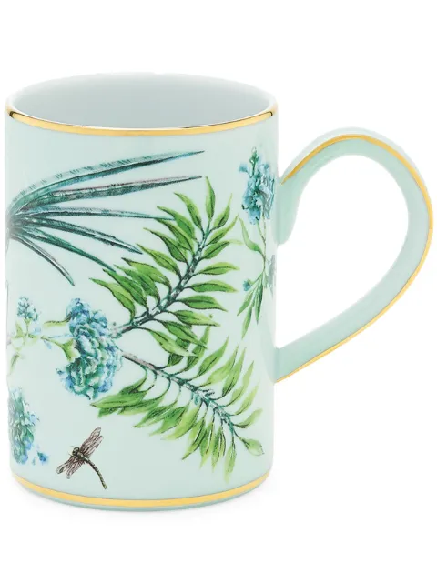AQUAZZURA CASA Secret Garden porcelain mug (38cl) Green SGAMUG35PCNKGRU00