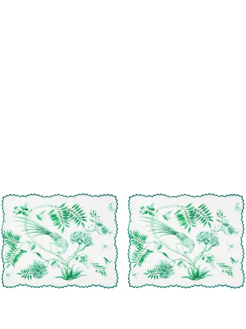 AQUAZZURA CASA Secret Garden placemats (set of two) White SGAPLMX2LINKGRU00