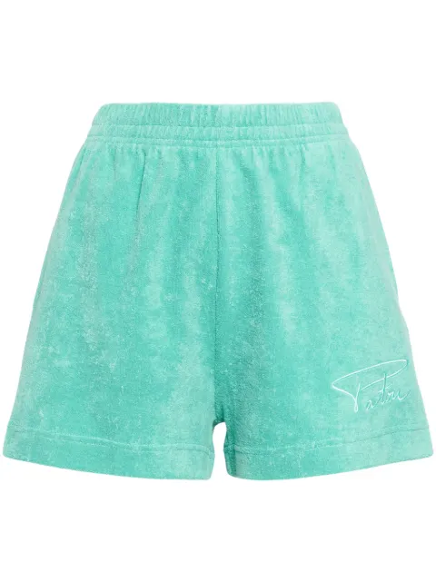 Patou logo-embroidered terry shorts Green JE1039979705G
