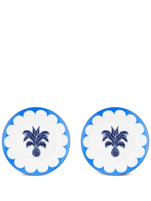 AQUAZZURA CASA Jaipur dessert plates (set of two) Blue JAIDEPX2PCNBLUU00