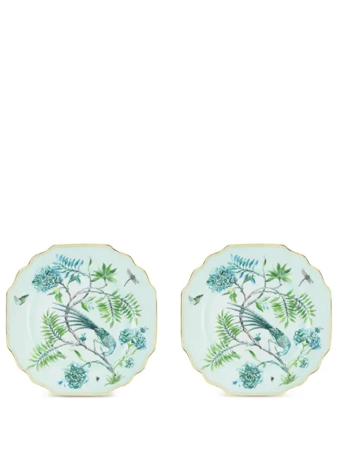 AQUAZZURA CASA Secret Garden dinner plates (set of two) Green SGADIPX2PCNKGRU00