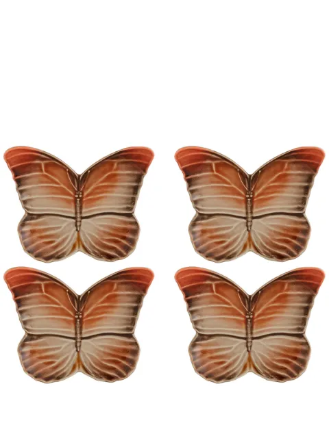 Bordallo Pinheiro Cloudy Butterflies bread and butter plate (set of four) Orange 65031314
