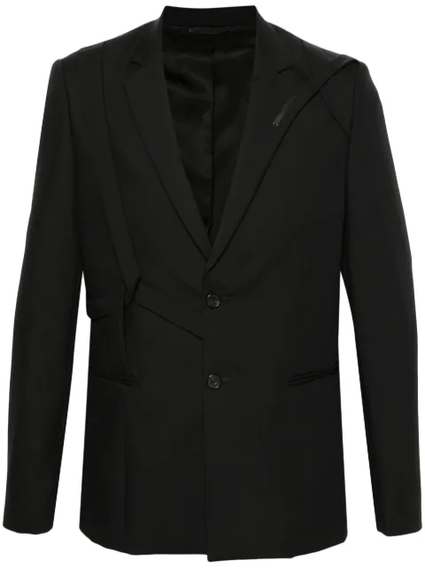 HELIOT EMIL Equilibrium single-breasted blazer Black PRESS24M04035