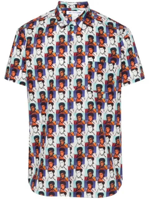Comme Des Garçons Shirt portrait-print shirt Red FMB020S24