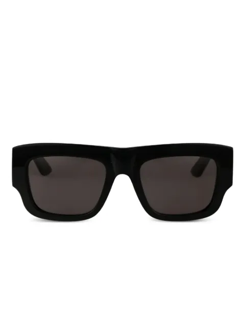 Alexander McQueen Eyewear logo-print square-frame sunglasses Black AM0449S