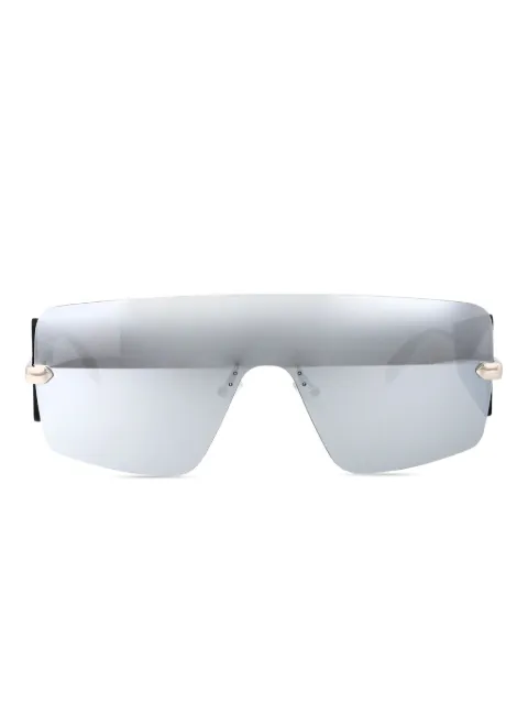 Alexander McQueen Eyewear mirrored shield-frame sunglasses Silver AM0460S