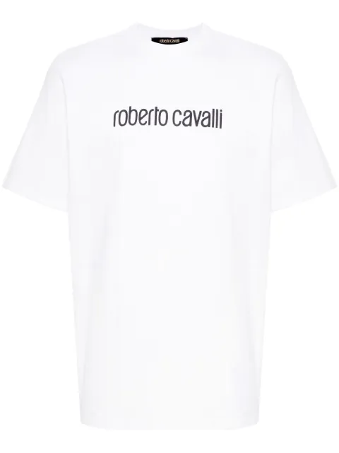 Roberto Cavalli logo-print cotton T-shirt White SRT61BJD060
