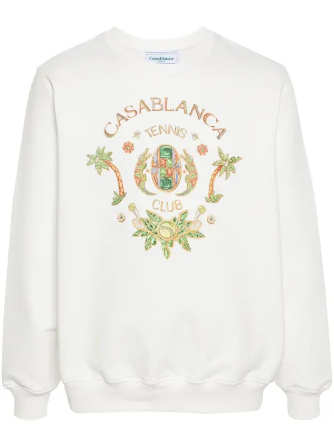 Casablanca Tennis Club sweatshirt White MS24JTP00110