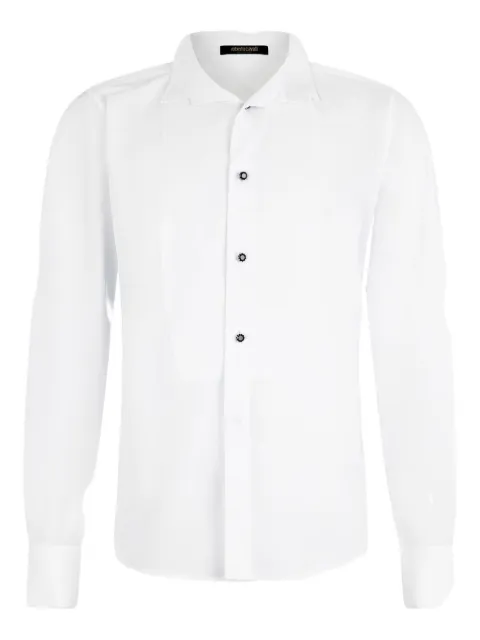 Roberto Cavalli pleated-front button shirt White SMT730CH038