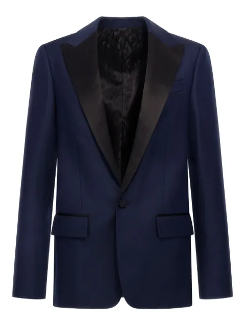 Roberto Cavalli satin-trim blazer Blue SMT400VW003