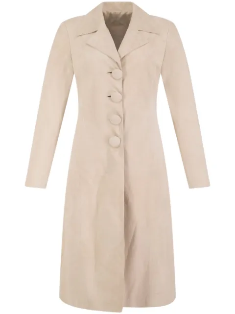DANCASSAB Grisi single-breasted coat Neutrals DCFW22MGRIBEIAN