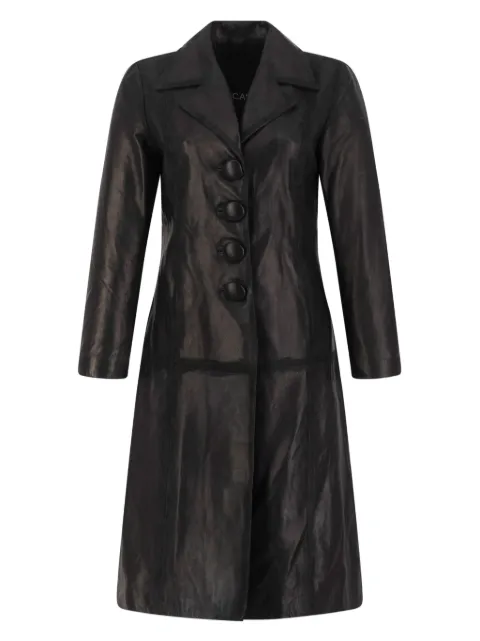 DANCASSAB Grisi single-breasted coat Black DCFW22MGRINEGSA
