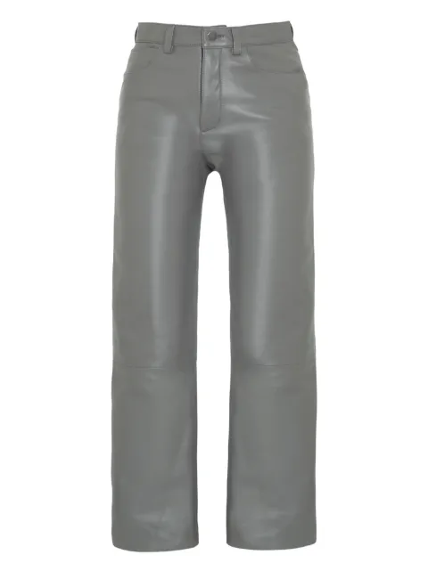 DANCASSAB Ruth leather trousers Grey DCAT23MRUTGRIPI