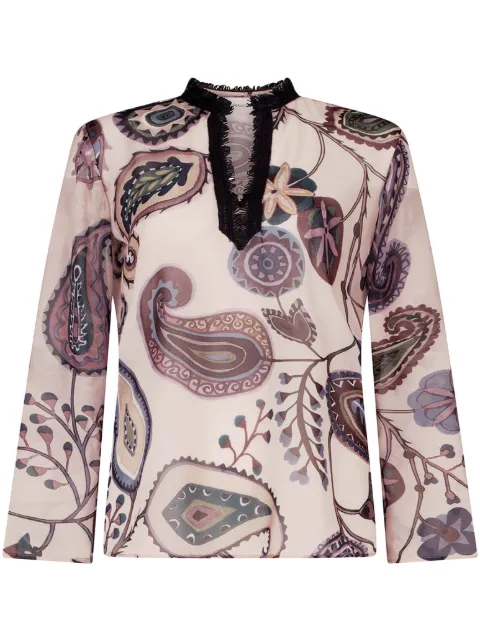 Silvia Tcherassi Toscana paisley-print blouse Pink ST240537