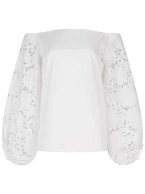 Silvia Tcherassi Stephanie organic cotton off-shoulder blouse White ST240523