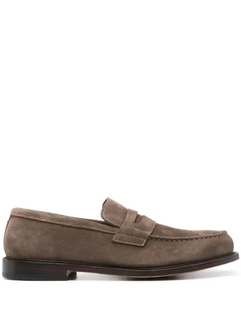 Premiata suede moccasin loafers Brown 32050COBODARKBARK