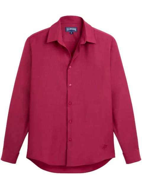 Vilebrequin Cool Turtle-embroidered shirt Purple OOLU3L51