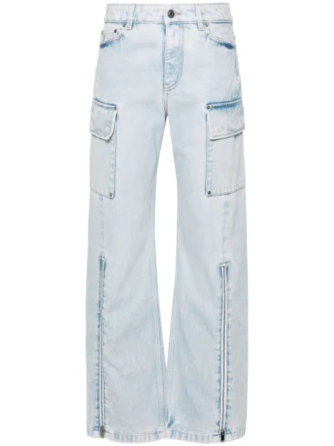 Stella McCartney mid-rise wide-leg cargo jeans Blue 6D02463SPH62