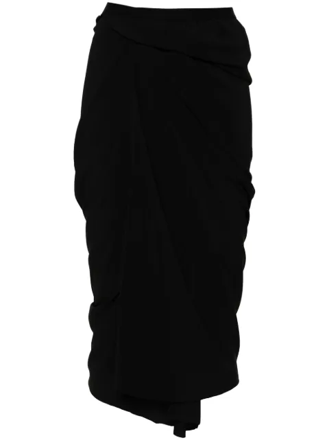 Rick Owens asymmetric-design skirt Black RP01D2339CC
