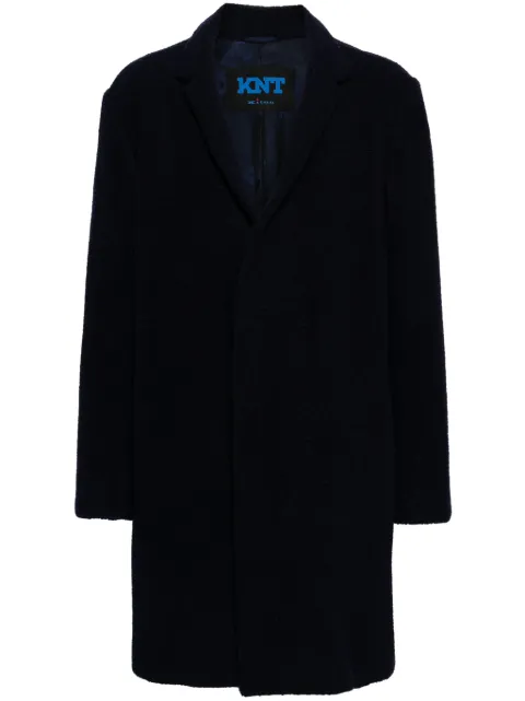 Kiton single-breasted fleece coat Blue USP0101K0164C03001